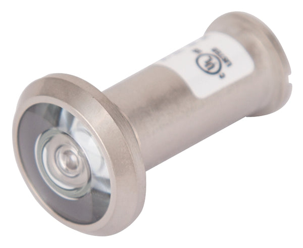 Boston Harbor LR-002SN-PS ProSource 4744629 Wide Angle Door Viewer, 200 Deg, 5/8 in Hole Mounting, Solid, Satin Nickel, Brass