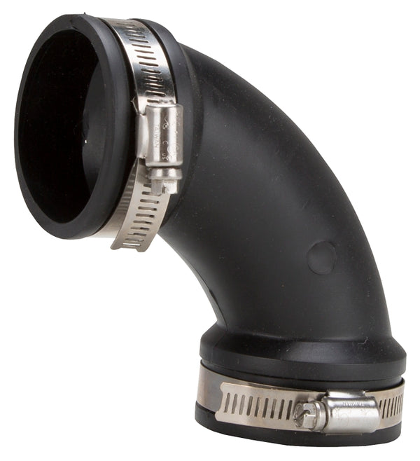 Worldwide Sourcing ProSource QL-200 Qwik Pipe Elbow, 2 in, 90 deg Angle, PVC, Black