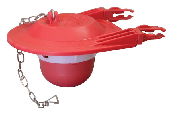 Korky 3060BP Universal Toilet Flapper Replaces Most Large 3-Inch Flappers - Long Lasting Rubber - Easy to Install - Made in USA, Red