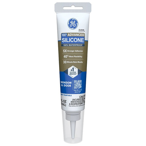 GE Silicone II Window & Door Sealant, 2.8 Oz GE500
