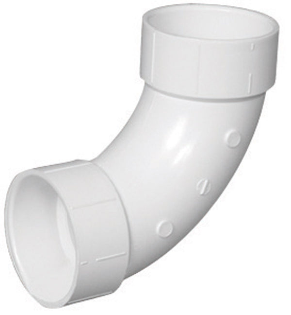 Charlotte Pipe Schedule 40 4 in. Hub x 4 in. Dia. Hub PVC Long Sweep Elbow PVC003041200