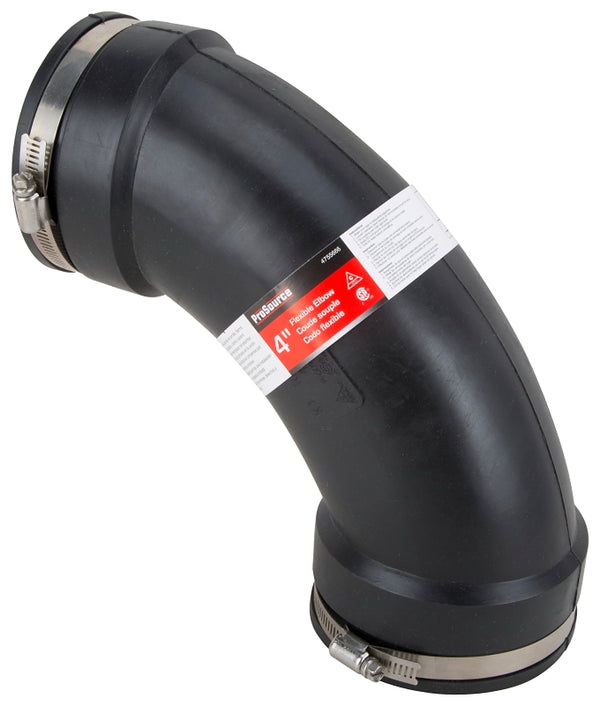 WORLDWIDE SOURCING QL-400 Qwik Elbow, 90 Deg, 4 in, PVC