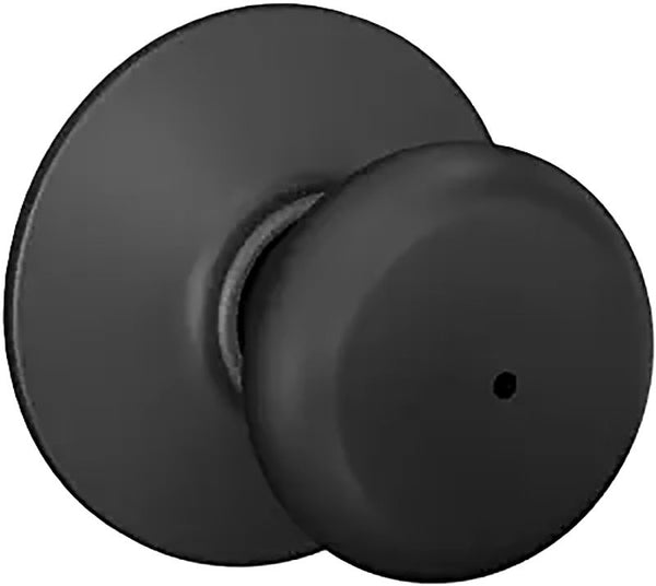 Schlage Privcy Knob Plymth Mtblk F40VPLY622