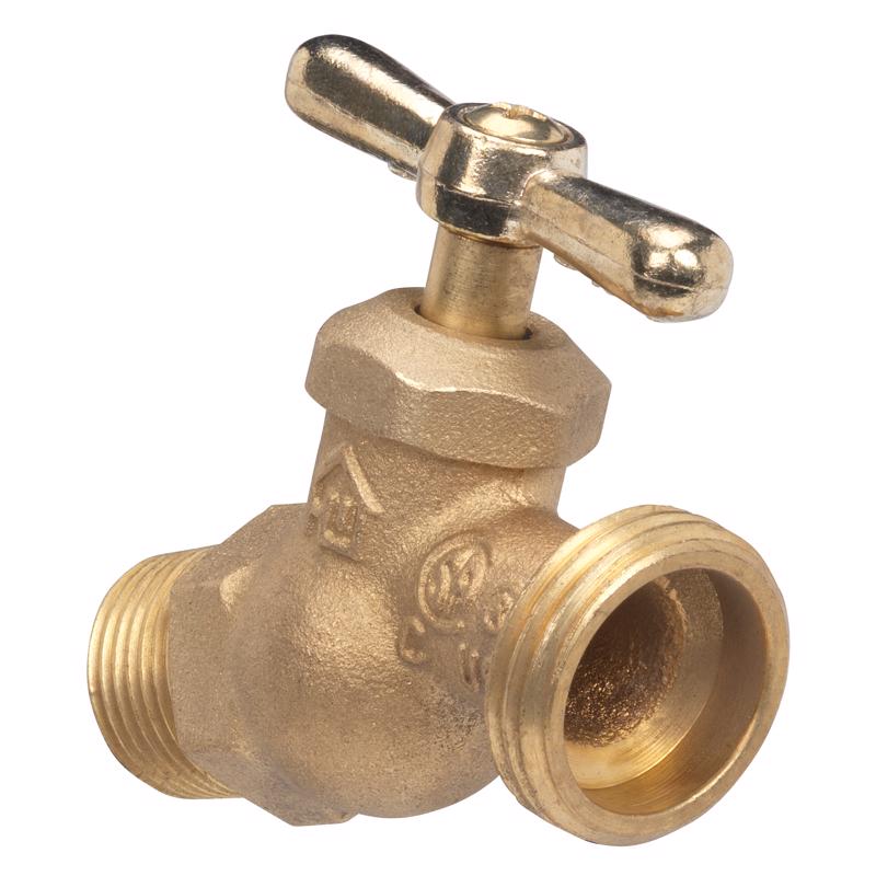 Homewerks, Brass, VHN-STD-F4B Hose Bibb with No-Kink Design, 3/4-Inch, Male Thread, 0.75-Inch
