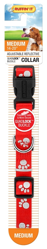 Ruffin' It Red Nylon Collar 5/8"w X 14" To 20"l 7N39242