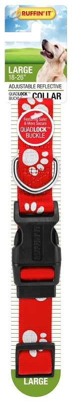 Ruffin'It Paw Prints Reflective Dog Collar 7N39243