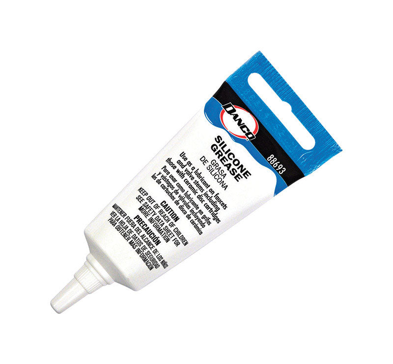 DANCO Waterproof Silicone Faucet Grease | Silicone Sealant | Plumbers valve Grease for O-rings | 0.5 oz. | 1-Pack (88693)
