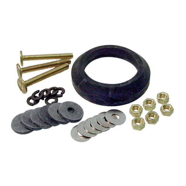 Danco Perfect Match, Inc. 88913 Tank to Bowl Repair Kit, for Use with Mansfield Het Toilets, Galvanized Steel, White 9D00088913