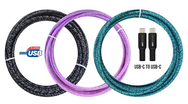 ARIES MFG GP-XL-BRDC-C USB-C to USB-C Power Delivery Charging Cable, 10 Ft. - Quantity 12 (12-Pack)