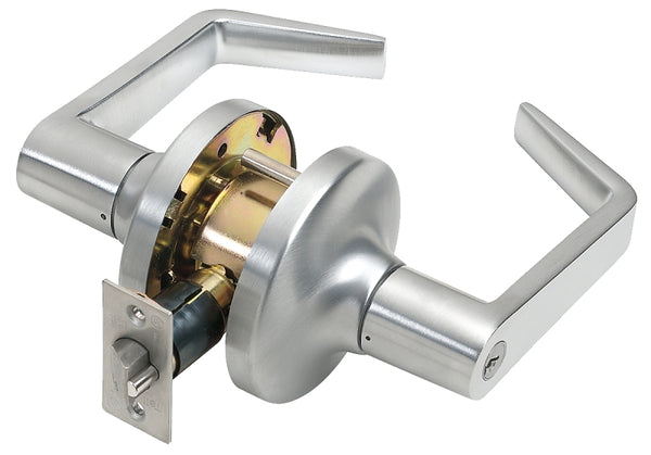 Tell Manufacturing CL100010 Brushed Chrome Storeroom Lever