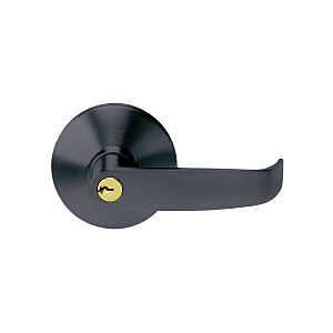 Black Matte Keyed Entry Lever by Tell