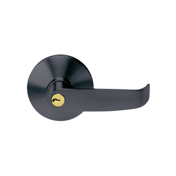 Black Matte Keyed Entry Lever by Tell EX100477