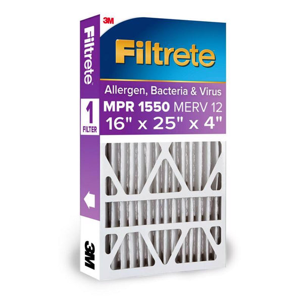 Filtrete Air Fltr 16X25X4 1550MPR Allergen Air Filter NDP01-4S-4 (4-Pack)