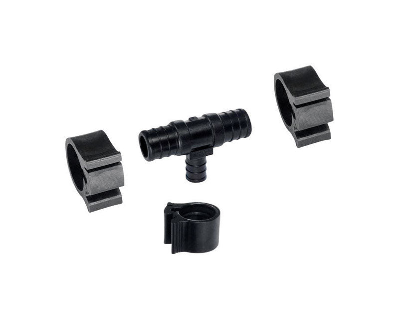 PEXLOCK 30826 Reducing Tee, 3/4" x 3/4" x 1/2", Black