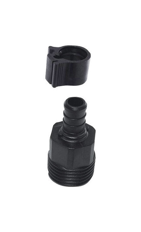 PEXLOCK 30867 Male GH 1/2" x 3/4"MGH, Black