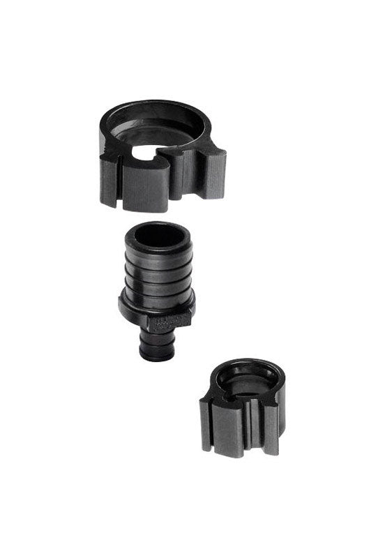 PEXLOCK 30772 Reducing Coupling, 1" x 1/2", Black