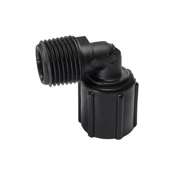 Flair-IT Central PEXLOCK 30785 SW Elbow, 1/2" MPT x 1/2"FPT, Black
