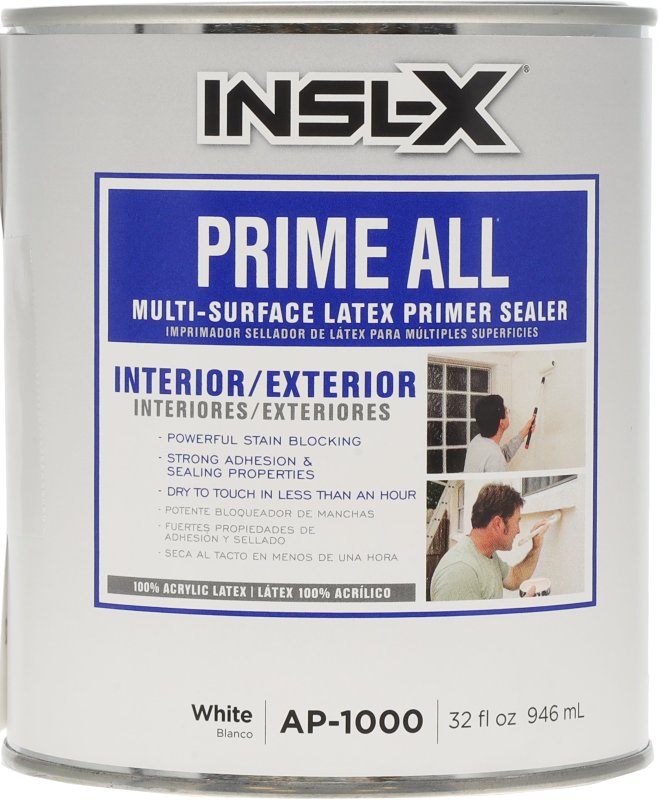 Benjamin Moore Insl-x Prime All White Flat Water-Based Acrylic Latex Primer 1 qt. - Case of: 1