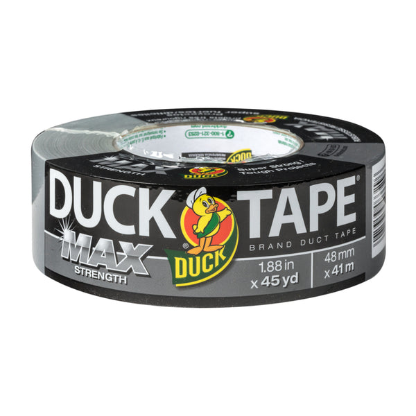 Duck Max Strength 240201 Duct Tape, 1-Pack 1.88 Inch x 45 Yard Silver 242947