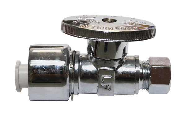 Plumb Pak, Size, No Color PP2068POLF Quarter Turn Straight Stop Valve