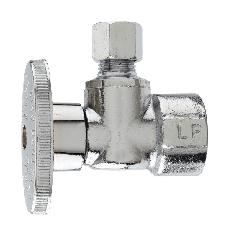 Keeney PP46PCLF 1/2" FIP x 1/4" OD Lead Free Angle Valve, Brass