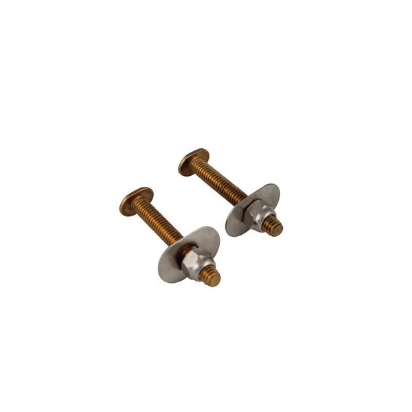 Plumb Pak PP835-170 Toilet Bolt Set, 5/16-18 X 2-1/4, 5/16"-18 x 2-1/4", Solid Brass