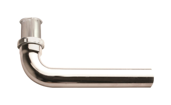 Plumb Pak PP16-7CP Waste Drain Tube, 1-1/2 in Slip/Direct, 7 in L, 22 Ga Wall Thickness, Chrome Plated, x 7"