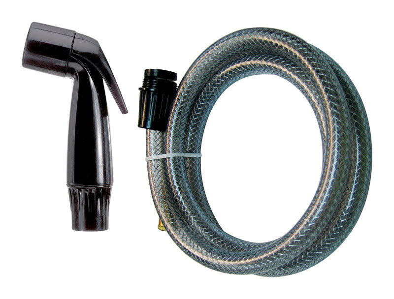 Plumb Pak PP815-4 Sink Sprayer, 53 in L, Plastic, Black