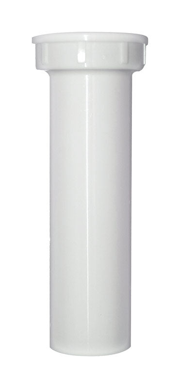 Plumb Pak PP15-6W Sink Strainer Tailpiece with, 1-1/2 in Dia X 6 in L, Threaded, Plastic