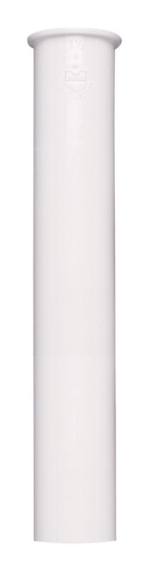 Plumb Pak PP10-4W Sink Tailpiece, 1-1/2 in Dia X 4 in L, Flanged, PVC, 1-1/2"D, White