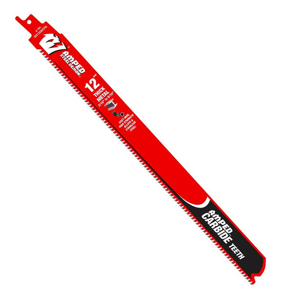 Diablo DS1208CFA 12" 8TPI Amped Steel Demon Carbide Teeth Reciprocating Saw Blades for Thick Metal