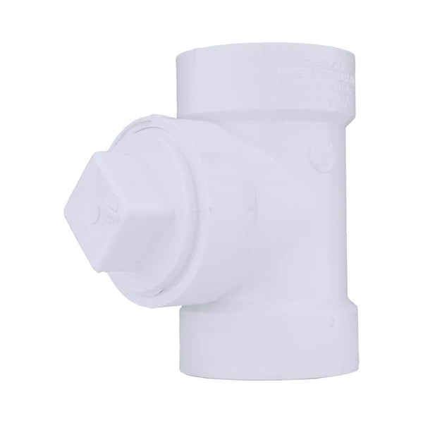Charlotte Pipe 3 in. Hub x 3 in. Dia. Hub PVC Cleanout Tee PVC00444X1000 (3-Pack)