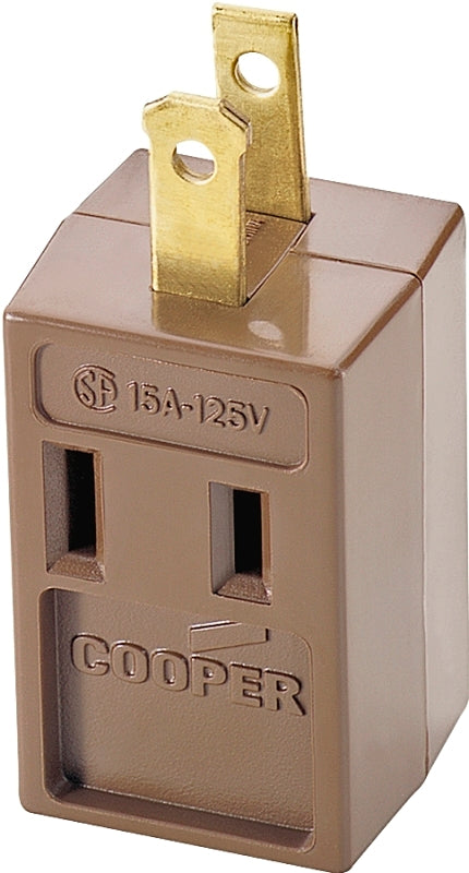 Cooper Wiring Devices Brown 3outlet 2wire Cube Tap BP4400B