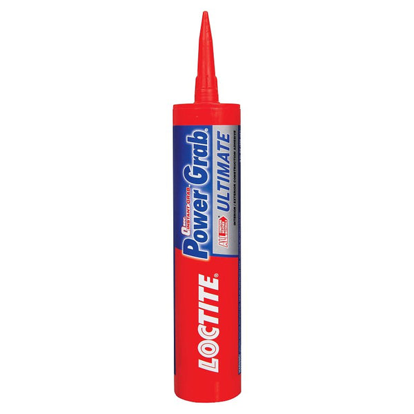Loctite Power Grab Ultimate Construction Adhesive, 9 fl oz Cartridge, 1 Pack - Versatile High Strength, Wide Temperature Range Construction Glue 1989550