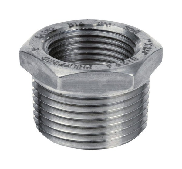 Smith Cooper 3/4 in. MPT x 3/8 in. Dia. FPT Stainless Steel Hex Bushing 4638101050