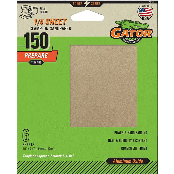 ALI INDUSTRIES 5031 150 6CT Grit Sandpaper, 4-Inch x 5-Inch