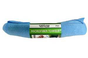 ALL RAGS 3 Pack Blue Microfiber Cleaning Cloths 16 x 16 - Lint Free, Streak Free, Machine Washable Towels for Glass, Kitchen, Auto, Stainless Steel and Home