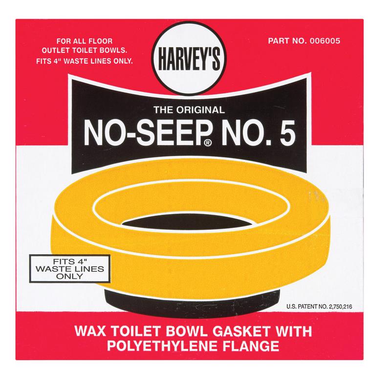 LASCO 04-3300 Toilet Bowl Wax Ring with 4-Inch Polyethylene Flange