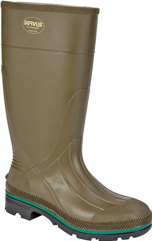 Servus MAX 15" PVC Chemical-Resistant Soft Toe Men's Work Boots, Olive, Green & Brown (75120), Size 11