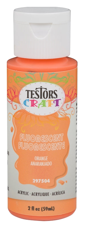 TESTOR 297504 2OZ Orange Fluorescent Acrylic Paint