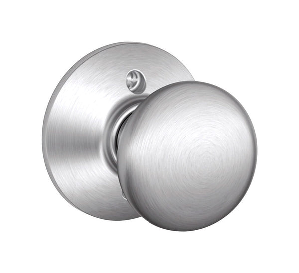 Schlage F170 PLY 626 Plymouth Door Knob, One Sided Non-Turning Dummy Door Handle, Satin Chrome