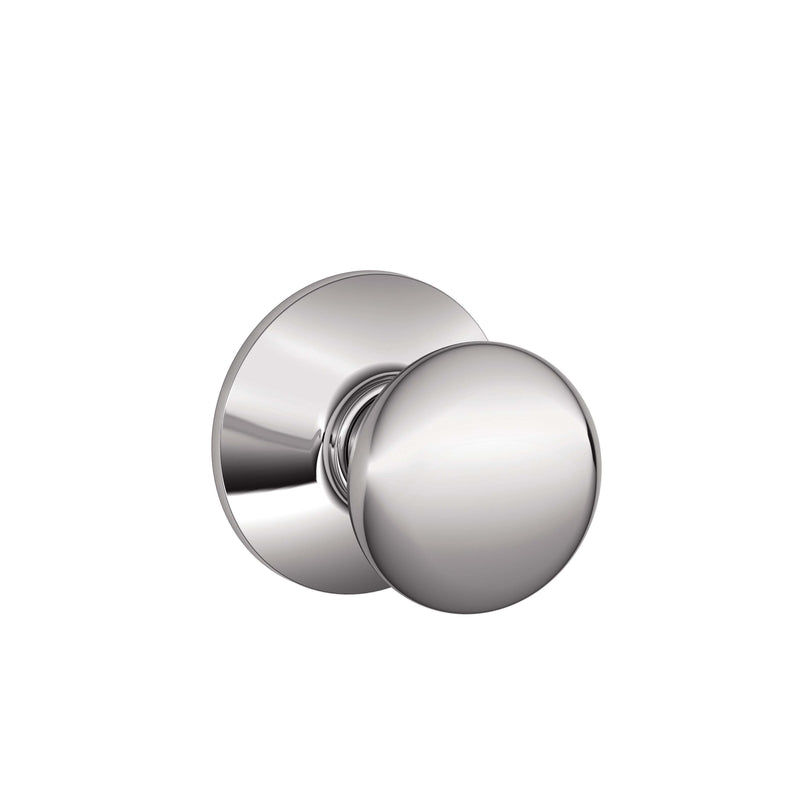 Schlage F10 PLY 625 Plymouth Door Knob, Hall & Closet Passage Lock, Bright Chrome