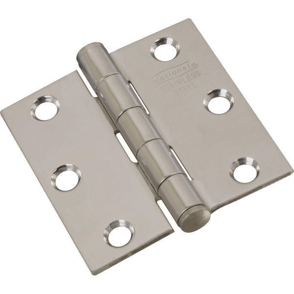 National Hardware N276-972 V514 Door Hinges in Stainless Steel, 2 pack,2-1/2 Inch