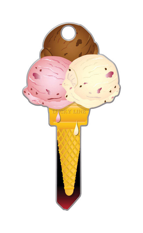 Lucky Line Products Ice Cream House Key Blank Double sided For Schlage SC1