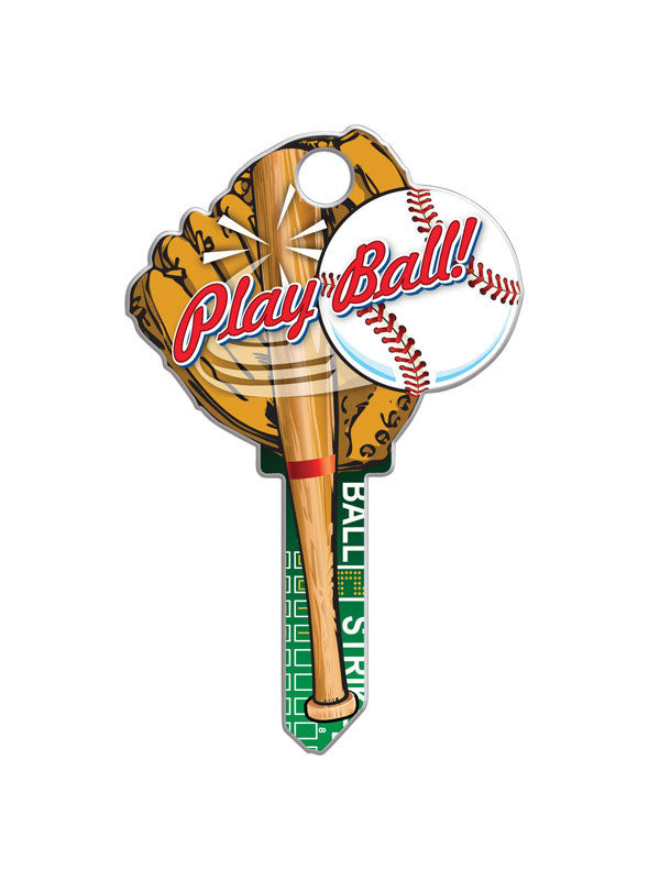 Lucky Line Key Shapes, Baseball, House Key Blank, SC1, 1 Key (B120S)
