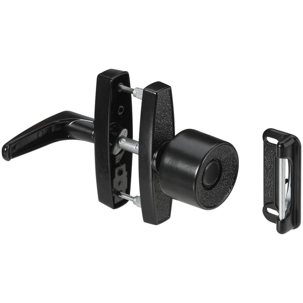 National Hardware N178-798 V1307 Knob Latch in Black, 1-1/2,1-3/4,3"