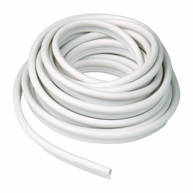 Frost King Tubular Vinyl Gasket Weatherstrip, 1/2" W, 1/4" T, 17' L, White (V18WH)