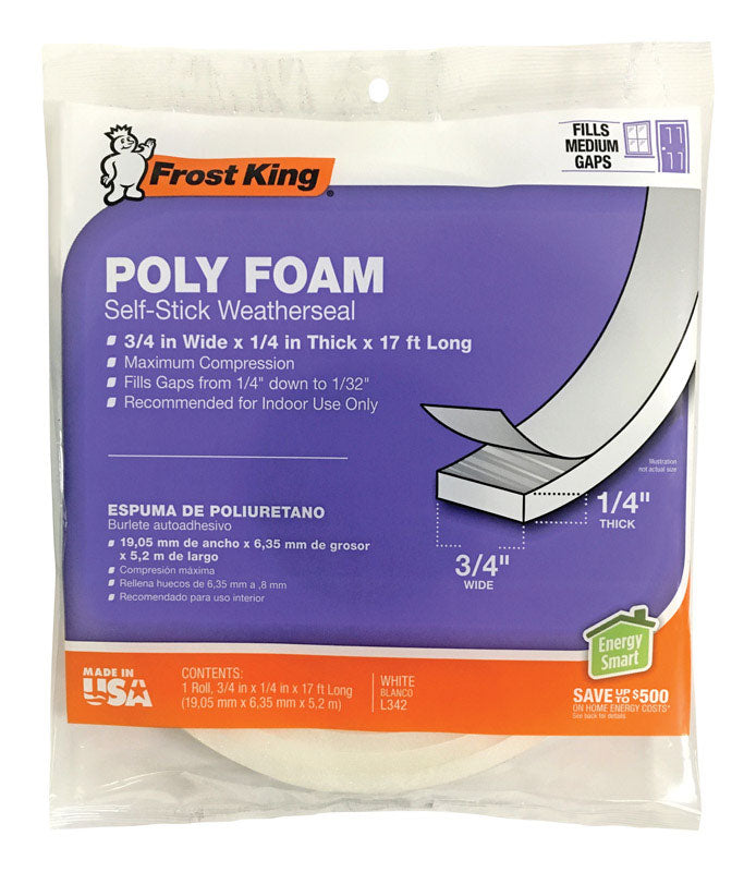 Foam Tape 3/4x1/4x17'