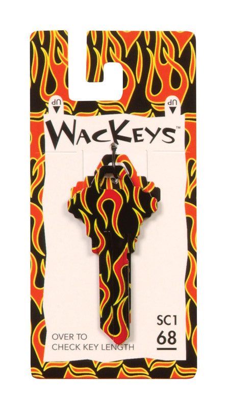 Hillman Wackey Flames House/Office Universal Key Blank Single sided