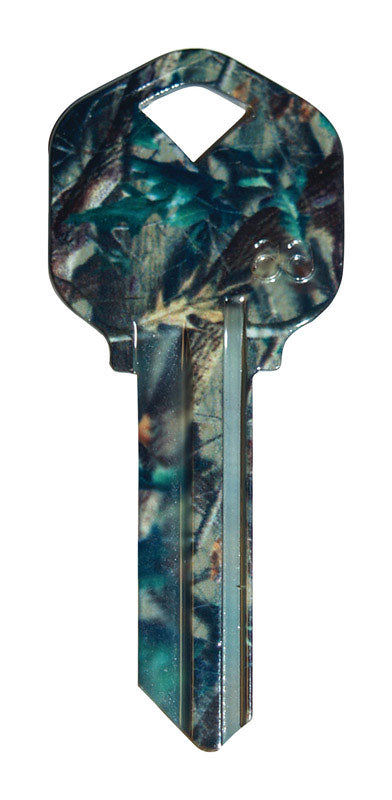 Hillman Wackey Green Camo House/Office Universal Key Blank Single sided - Total Qty: 6